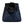 A navy blue and black bouldering chalk bucket with drawstring closure and zip closure climbing accessory pockets