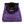 A purple and black bouldering chalk bucket with drawstring closure and zip closure climbing accessory pockets