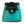 A turquoise and black bouldering chalk bucket with drawstring closure and zip closure climbing accessory pockets