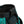 A turquoise and black bouldering chalk bucket with drawstring closure and climbing accessory pockets
