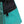 A turquoise and black bouldering chalk bucket with drawstring closure and zip closure climbing accessory pockets