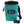 A Teal rock climbing chalk bag with black and white psychi logo