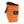 A light orange rock climbing chalk bag with drawstring closure and Pyschi white mountain logo on a black fabric patch