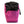 A magenta climbing chalk bag with a zip closure accessory pocket and strong nylon waist strap
