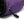 A Drawstring closure toggle on a purple climbing chalk bag 
